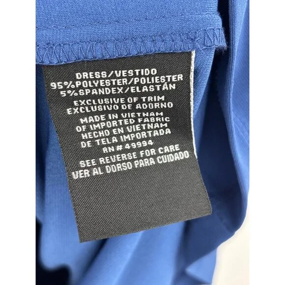 R&M Richards Two Piece Jacket and Dress Set Removable Necklace Blue 6 NEW - Picture 6 of 7